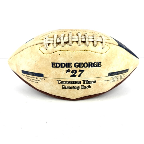Eddie George #27 Tennessee Titans NFL Commemorative Football Wilson Collectible - Picture 2 of 8